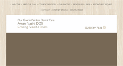 Desktop Screenshot of drnaziridentalcare.com